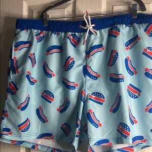 Patriotic Hot Dog Swim Shorts